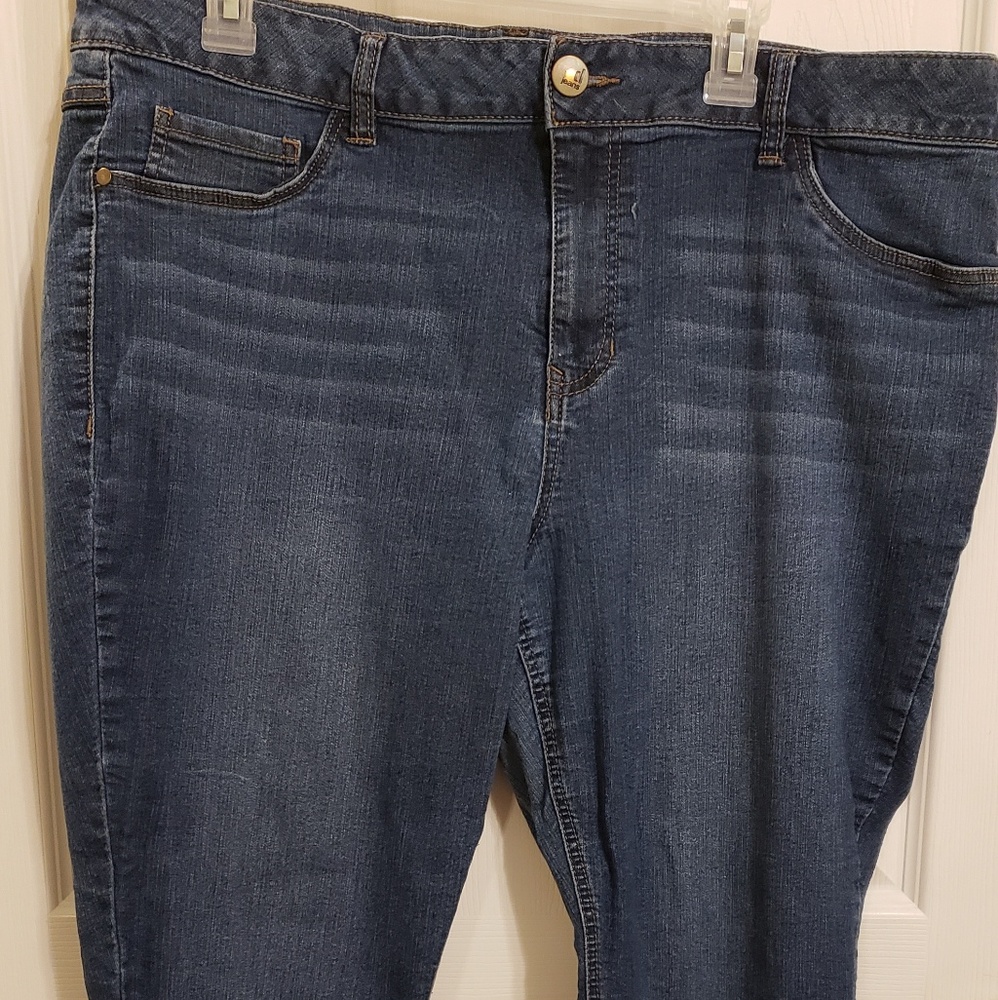 blue boyfriend style jean straight leg sz 18